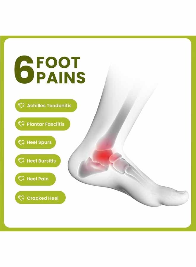 Plantar Fasciitis Gel Heel Protectors Heel Cups for Women Men Heels Spur Pain Relief - Heel Inserts Pads for Achilles Tendinitis Dry Cracked Heel Support Cushion,|Women - Image 5